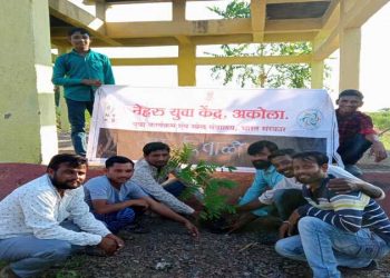 स्मशानात वृक्षारोपण करून  केली दिवाळी साजरी,विवेकानंद बहुद्देशीय मंडळाचा उपक्रम
