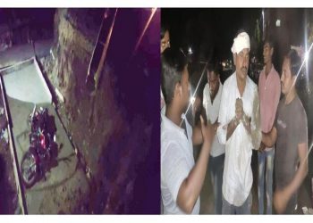 धुळीचा ढिगारा अन ठेकेदाराचा नियोजनशून्य कारभार,दुचाकीस्वार दहा फूट खड्यात पडून जखमी