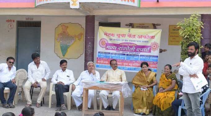 पाथर्डी येथे प्रजासत्ताक दिनी भव्य रांगोळी स्पर्धा संपन्न