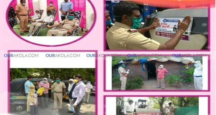 अकोला शहर वाहतूक शाखेने राबविलेले विविध उपक्रम व मोहिमा बनल्या” अकोला पॅटर्न”