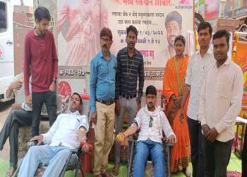 छत्रपती कर्मवीर संभाजी महाराज बलीदान दीना निमित्य भव्य रक्तदान शिबिर संपन्न