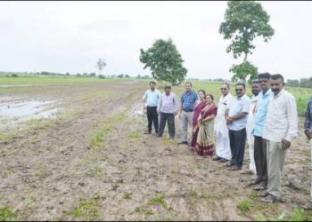 जिल्हा परिषद अध्यक्ष प्रतिभाताई भोजने यांनी अतिवृष्टी पुरा मुळे झालेल्या नुकसानग्रस्त शेतकऱ्यांसोबत साधला संवाद