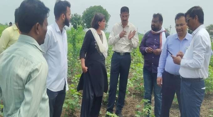 “माझी शेती माझा सातबारा, मीच लिहीणार माझा पीकपेरा” ‘ई-पिक पाहणी’ मोबाईल ॲपव्दारे 7/12 उताऱ्यावर मिळणार पिकांची अचूक नोंद; जिल्हाधिकाऱ्यांनी बांधावर जाऊन सांगितले महत्व