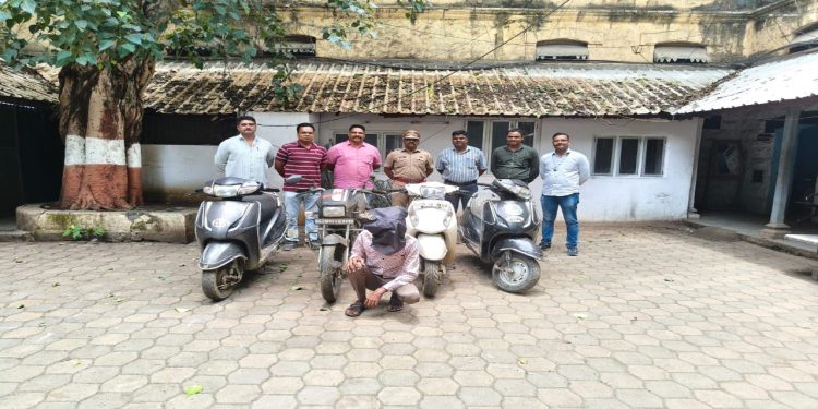 अट्टल दुचाकी चोरट्यास अटक पोलिसांची कारवाई सव्वा लाख रुपयांचा मुद्देमाल जप्त