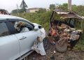 ब्रेकिंग- ऑटो आणि चारचाकी वाहनांचा भीषण अपघात एक ठार बारा जण गंभीर जखमी